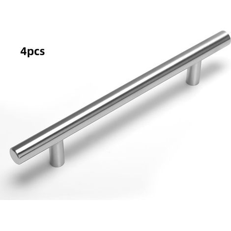 Lot de 4 poignées de porte en acier inoxydable (500 x 10 x 32 mm), poignées de tiroir pour meubles de cuisine, entraxe 320 mm (1/5)
