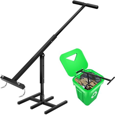Compresseur de déchets manuel - Hauteur réglable - Sans contact - Pour poubelles de 120 à 660 l - Hygiénique, peu encombrant et robuste - Pour la cuisine, le jardin et la restauration (1/5)