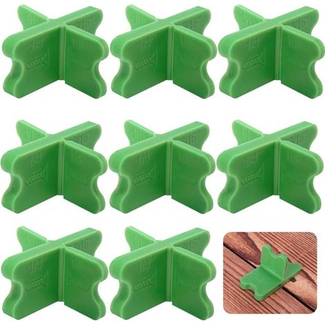 patins ABS, 4 épaisseurs de patins (1/16", 1/8", 3/16", 1/4"), patins verts pour ponts composites imprégnés sous pression (1/5)