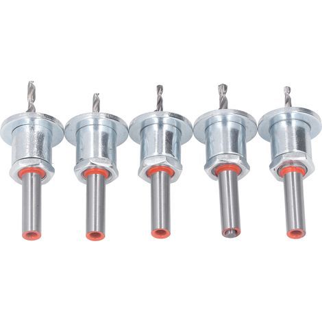 5-teiliges Tischbohrer-Set, verstellbare Ersatzbohrer, inklusive Koffer, für Metall- und Holzbearbeitung. (1/5)
