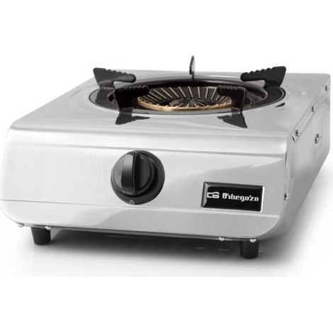 Hornillo a Gas Butano o Propano FO1710 Inoxidable para interior y exterior, quemador triple corona 4,3kW, 30x14.5x41 cm (1/5)