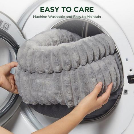 Panier pour chat - Niche pour chat - Lit pour chat - Lit pour chaton - Chat d'intérieur - Amovible - Lavable - Lit rond pour chat (1/5)
