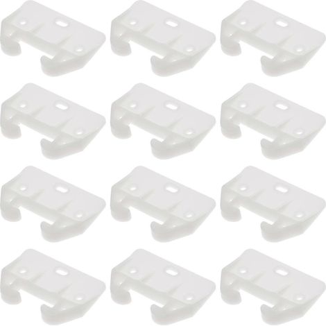 Lot de 12 glissières de tiroir en plastique, pièces de rechange pour meubles (1/5)
