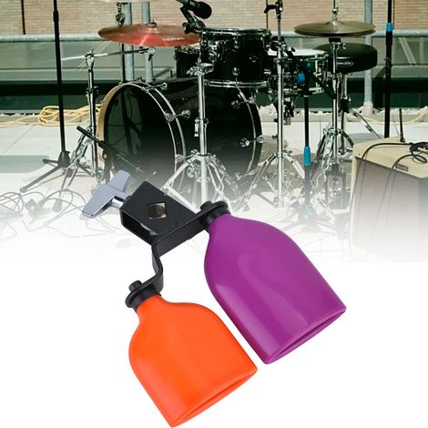Cloche à vache orange et violette d'extérieur, cloche en bois en forme de poisson, pour célébrer les événements sportifs et les mariages. (1/5)