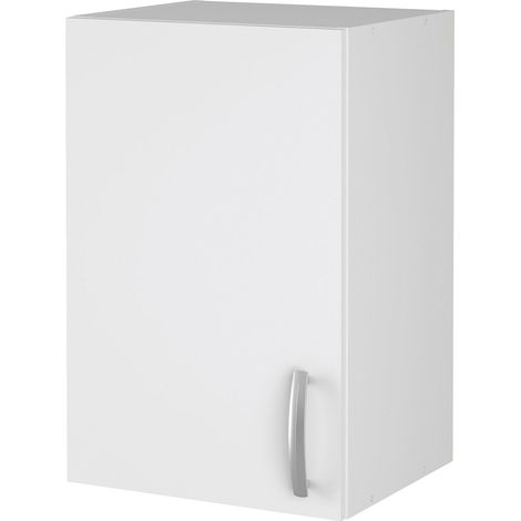 Meuble Haut de Cuisine – Placard de Rangement Blanc Mural – 40  28  60 CM - Aménagement intérieur modulable (1/2)