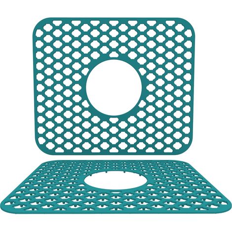 Tapis de protection d'évier de cuisine en silicone mnjin, pliable, antidérapant et résistant à la chaleur, gris, pour fond d'évier de style ferme en acier inoxydable et porcelaine, vert a