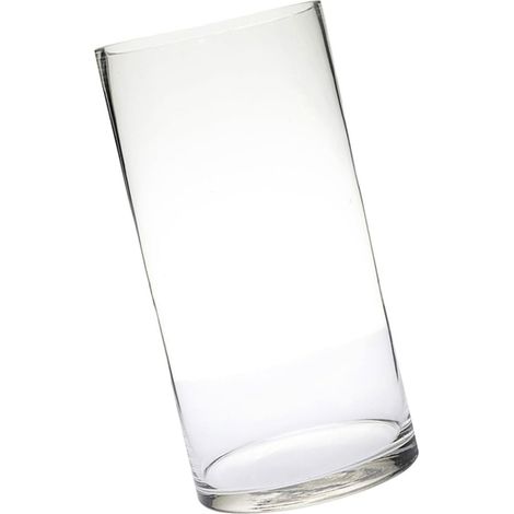 Vase à Fleurs Verre Transparent Simple Vase Cylindrique pour Compositions Contenant Décoratif pour Centres de Table (1/5)