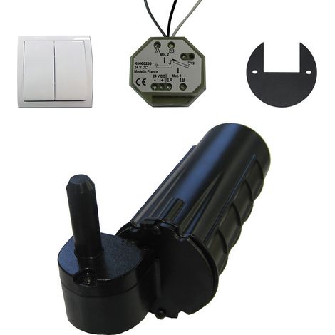 Slid'Up By Mantion – Motorisation invisible pour volet battant droit – Gond Ø 14 mm – Charge max 50 kg – Commande filaire avec interrupteur – Fabriqué en France