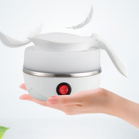 Bouilloire électrique pliable et portable de 0,6 L, 600 W, en silicone, conforme à la norme européenne 220 V. (1/5)