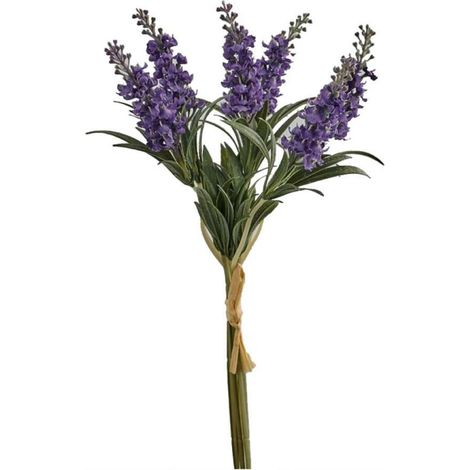Lavanda fiorita bouquet con 6 rami 35 cm