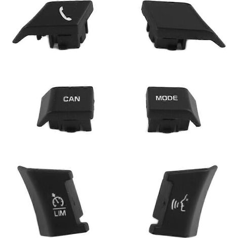 Juego de 6 cubiertas para botones de interruptores del volante del coche para XE XF XFL F (1/5)