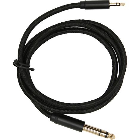 Câble audio stéréo bidirectionnel 3,5 mm vers 6,35 mm (connecteur mâle 6,35 mm vers 3,5 mm) pour amplificateurs, guitares et ordinateurs portables (1/5)