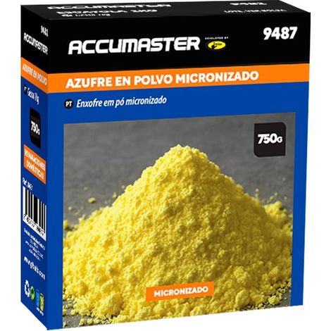 Azufre en polvo 750 g micronizado, espolvoreable, neutraliza olores - ACCUMASTER