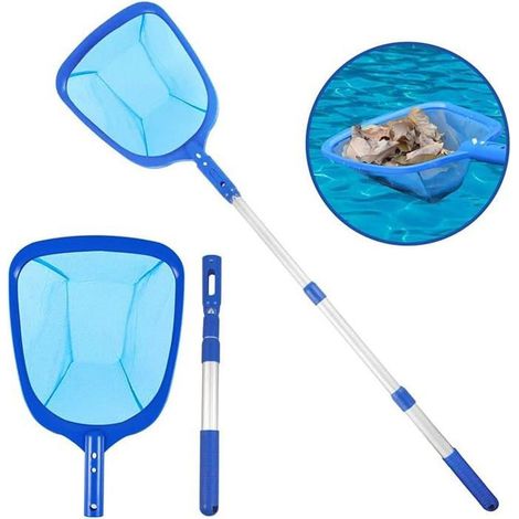 Kit de Nettoyage Piscine - Épuisette de Fond - Accessoires Manche Télescopique - 1 Ensemble - Entretien Eau Claire (1/5)