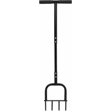 Aérateur de pelouse, noir, 95 x 27 cm, plastique (1/5)