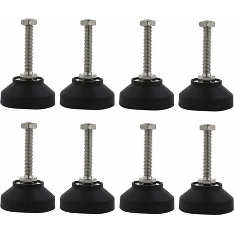 Adjustable Feet Levelers Adjustable Leveling Furniture Guard Adjustment Screw M8 Adjustable Furniture Putting Leveling Feet Screw-in Leveling Foot for Furniture Feet and Machinery Capacity 8 Pieces (1/5)