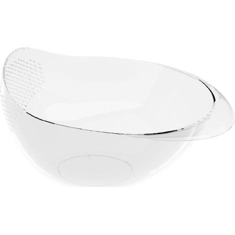 Passoire transparente pour laver le riz, bol en plastique pour les haricots et les pois, panier-filtre pour laver les légumes et les fruits, accessoires de cuisine L (1/5)
