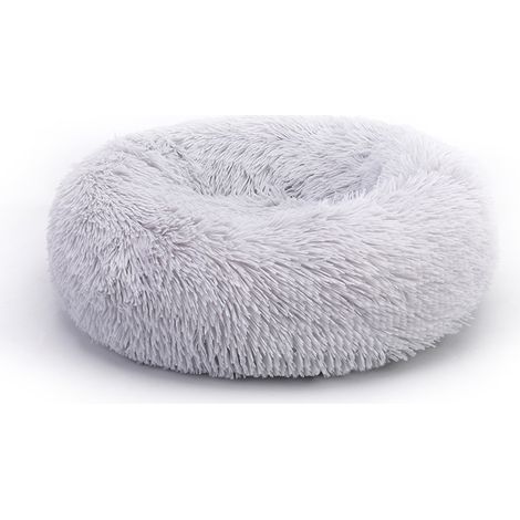 Tapis Rond Chat 60cm Super Doux Panier Violet Clair