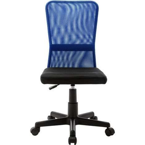 Maison Exclusive - Sedia da Ufficio Nero e Blu 44x52x100 cm in Tessuto a Rete