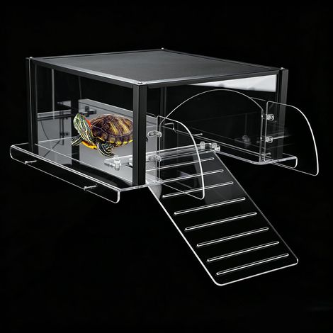 Plateforme pour tortues aquatiques de 40 éleveurs de 200 litres, rampe aquatique pour reptiles, terrasse pour tortues, accessoires pour réservoir de tortues (1/5)