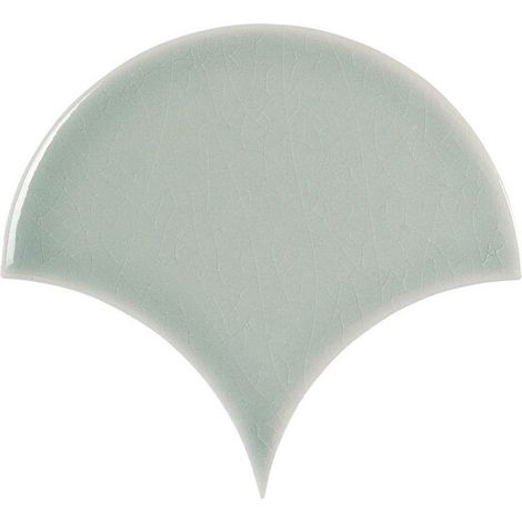 Carrelage mural faience effet rustique CRAQUELE Ecaille 17x15.5 cm Bleu ciel - - boîte de 0.50 m2