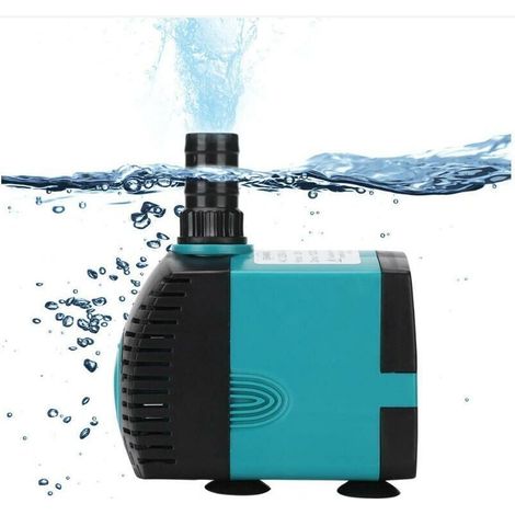 Pompe Submersible 800L/H 15W pour Aquarium, Fontaine de Jardin, Piscine, Fish Tank, Systèmes Hydroponiques, avec 2 Buses (1/4)