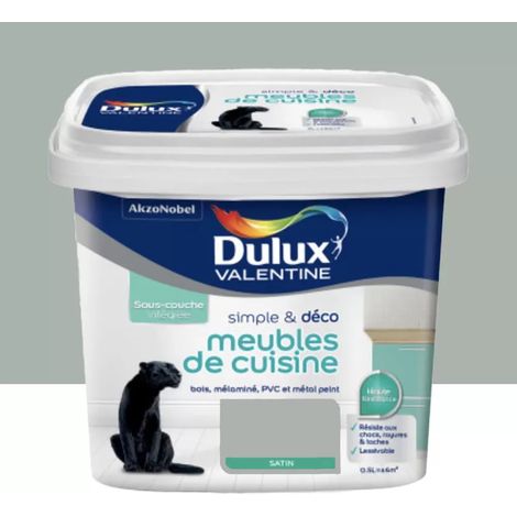 Peinture Meubles de cuisine Dulux Valentine Simple & Déco Vert amande 0,5 L (1/2)