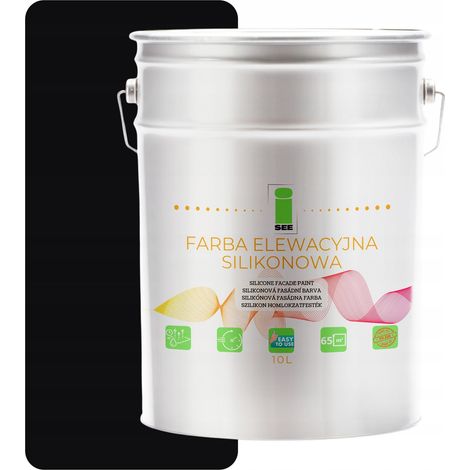 Peinture silicone pour façade noire S 9005 teinte noire 10L (1/5)
