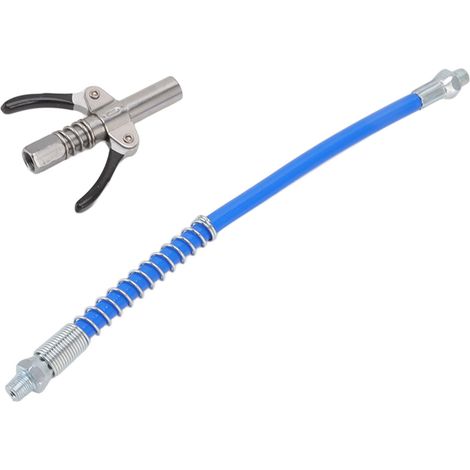 Raccord pour graisseur électrique manuel haute pression, buse à huile à double verrouillage, tuyau de 30,5 cm, filetage mâle G1/8 type B, 9 x 7 x 1,6 cm / 3,5 x 2,8 x 0,6 po