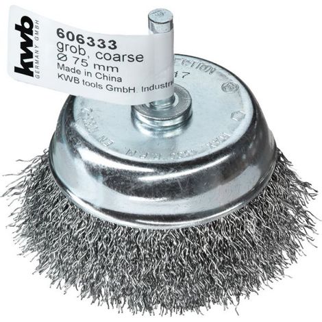 Cepillo copa kwb 606333 alambre acero hss 75 mm