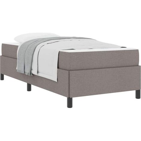 Matelas à ressorts gris-brun, 80 x 200 cm, tissu (1/5)