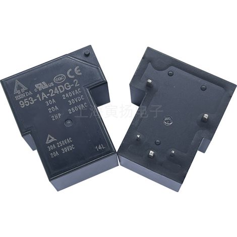 Hsin-Ta 24V DC 30A electromagnetic power relay, new and of Taiwanese origin (ref. 953-1A-24DG-2).