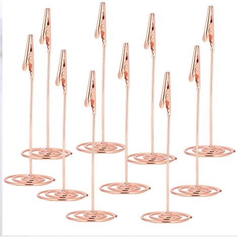 Lot de 10 porte-cartes de visite clips pour bureau, support mémo et photo (1/5)