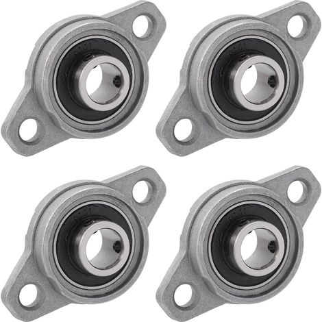 4 Pièces Paliers a Semelle Roulements à Bride Rhombique Bloc D\'oreiller Roulements a Billes Bride Roulement (12mm Diamètre Intérieur)