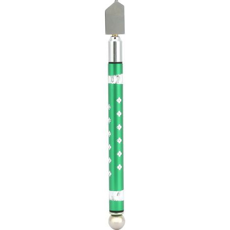 Tungsten carbide wheel ice cutter, aluminum handle, green color (1/5)