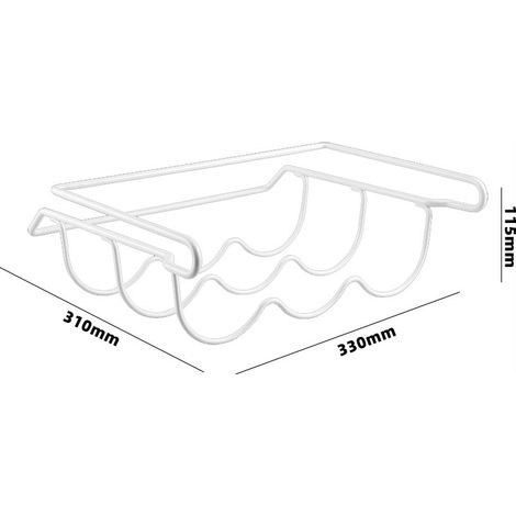 Lot de 2 Range-Bouteilles de Vin pour Réfrigérateur, Support Anti-Déformation et Antidérapant, Étagère Coulissante Gain de Place pour Cuisine et Maison (1/5)