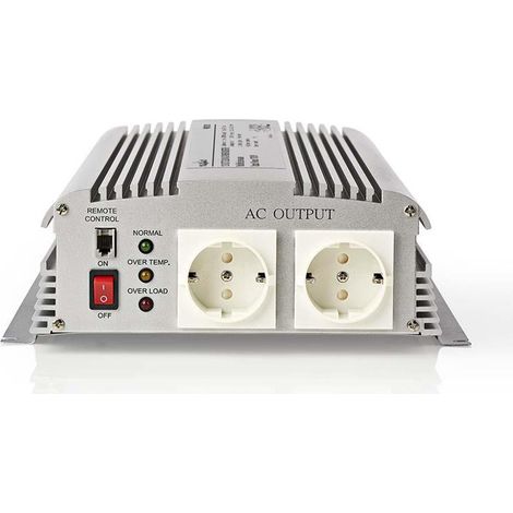 Inversor de corriente 1700 w 12 v cc a 230 v ca enchufes tipo f