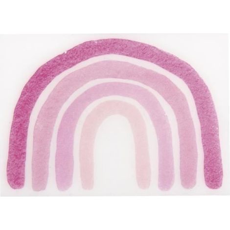 Motif en cire - RAYHER - Arc-en-ciel - 7x5 cm - Rose pastel - Décoration pour bougies