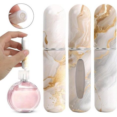 Flacon de parfum rechargeable avec vaporisateur - Format voyage 5 ml - Mini vaporisateur portable et étanche (1/5)