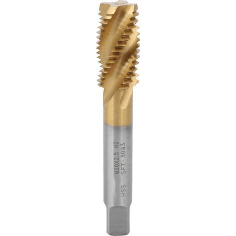 Taraud à vis, outil manuel, acier rapide, or argent M20 x 2.5mm pour Machine à spirale au cobalt (1/5)