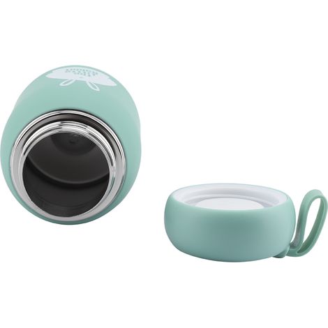 Tasse isotherme en acier inoxydable avec motif lapin mignon (verte) (1/5)