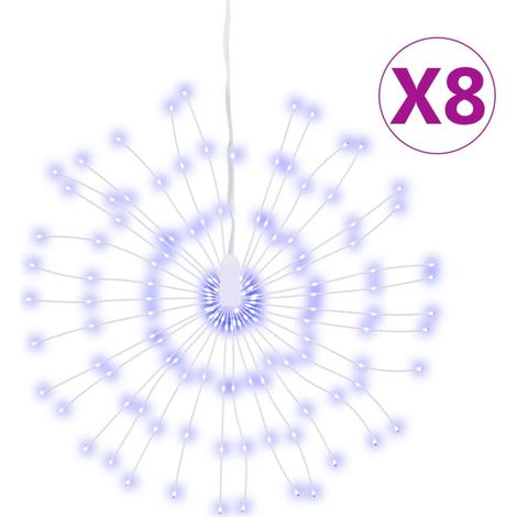 Étoile rayonnante de Noël,Décoration de Noël 140 LED 8 pcs bleu 17 cm CFW10431 (1/5)