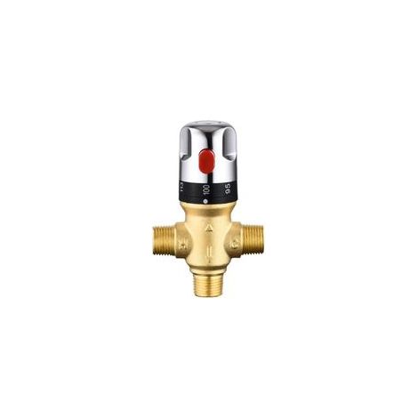 Mitigeur thermostatique réglable en laiton – Contrôle précis de la température – Arrêt automatique en cas d'absence d'eau froide – Installation facile (1/5)