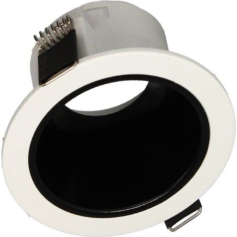 ARLUX LIGHTING Collerette NAXOS Fixe Ø88 IP20 pour lampe Ø50, Blanc&Noir (1/5)