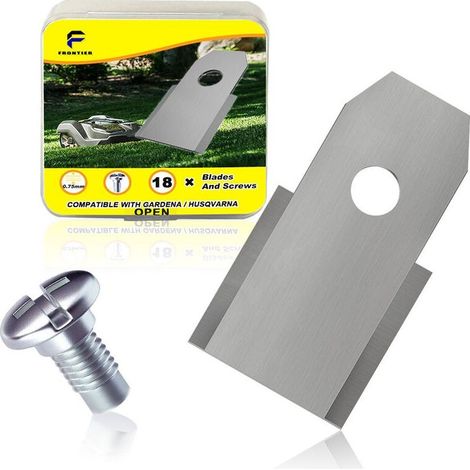 30 lames de rechange en acier inoxydable compatibles avec Husqvarna, Gardena, McCulloch, Rob, Flymo, Yardforce, Matrix, Grizzly et Brast - Vis incluses (1/3)