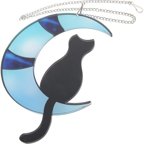 Katzenschmuck aus Glas mit Mondform Feine Verarbeitung Nicht