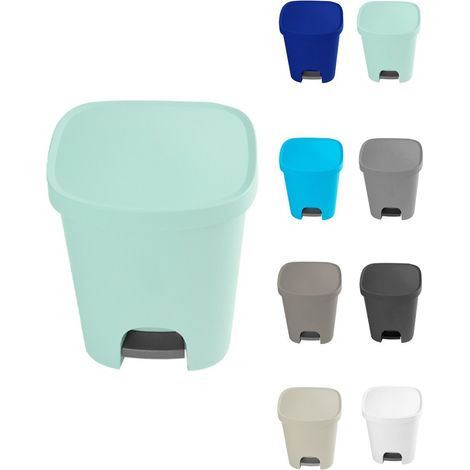 Cubo basura plástico Apertura con pedal 25 Litros  Cubo reciclar Mate 35x30x42 cm (1/5)
