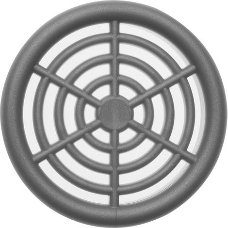 SOTECH Lüftungsgitter zum Einlassen mit Abdeckrand Belüftung Innen und Außen - 1 Stück Ø 48 mm / Einbau-Ø: 42,9 mm / Einbautiefe: 6,8 mm Lüftungsrosette geschlitzt (1/5)