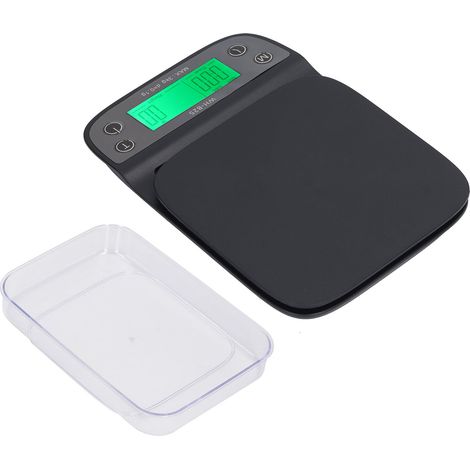 Balance de cuisine 3 kg, précision 0,1 g, affichage numérique, avec tapis de mesure en silicone étanche pour aliments et thé. (1/5)