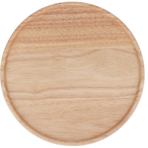 Assiette à pizza en bois non peinte, plateau de service résistant à la chaleur, vaisselle pour maison et restaurant (1/5)
